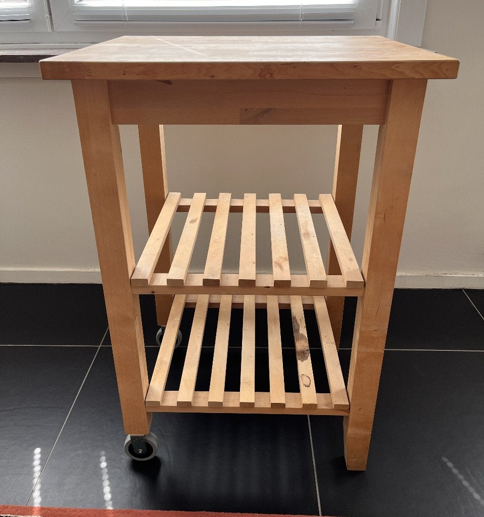 Desserte BEKVAM Ikea 50x58x85, Desserte en bouleau massif., 50 à 100 cm, Enlèvement, Utilisé