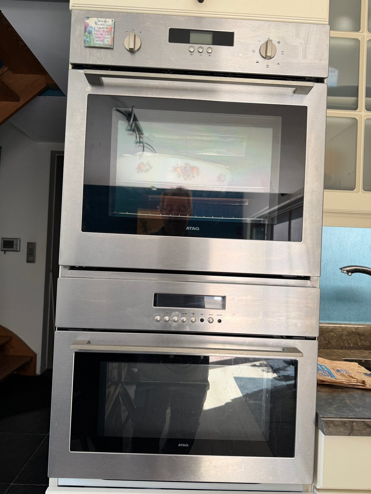 Heteluchtoven en micro oven, Electroménager, Encastré, Enlèvement, Plaque tournante, Air chaud