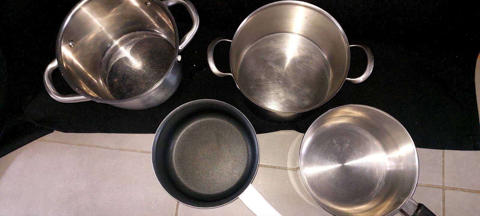 assortiment kookpotten groot ,klein ..., Ophalen, Demeyere, Gebruikt, Aluminium