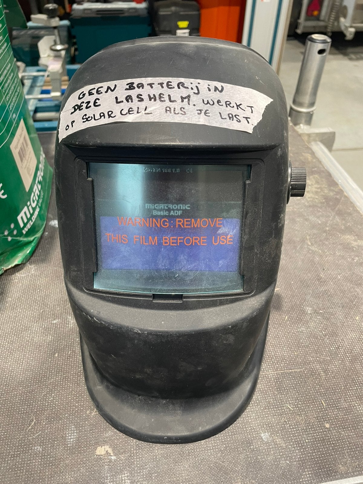 Migatronic Basic ADF automatische lashelm ZGAN, Ophalen of Verzenden, Zo goed als nieuw
