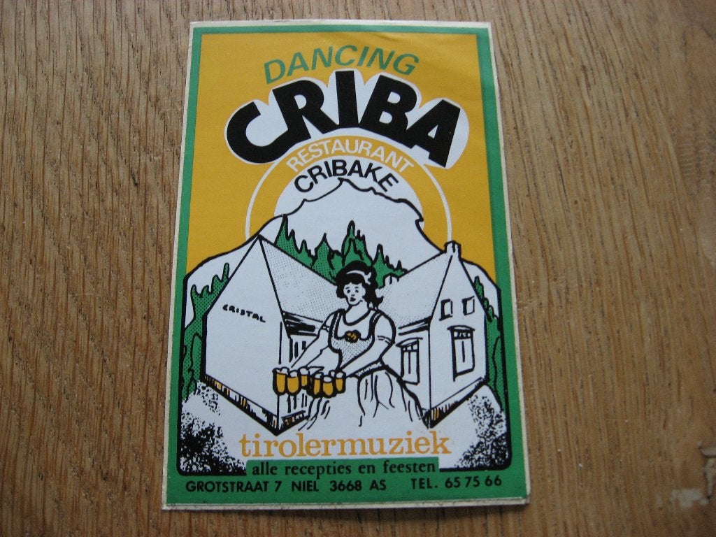 Niel As Sticker Cribake Dancing Criba Tirolermuziek, Ophalen of Verzenden, Nieuw, Overige typen
