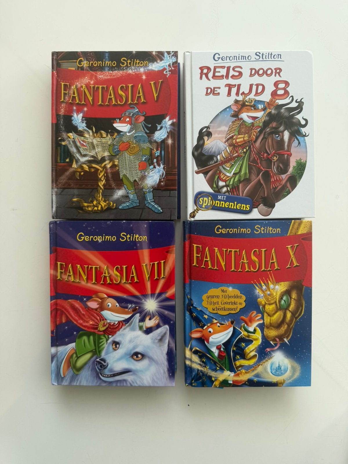 4x Geronimo Stilton – Fantasia & Reis door de Tijd, Boeken, Ophalen of Verzenden, Zo goed als nieuw, Fictie