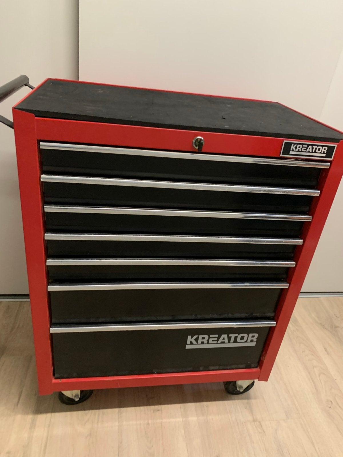 Kreator gereedschapswagen – 7 laden – rood/zwart, Ophalen, Gebruikt