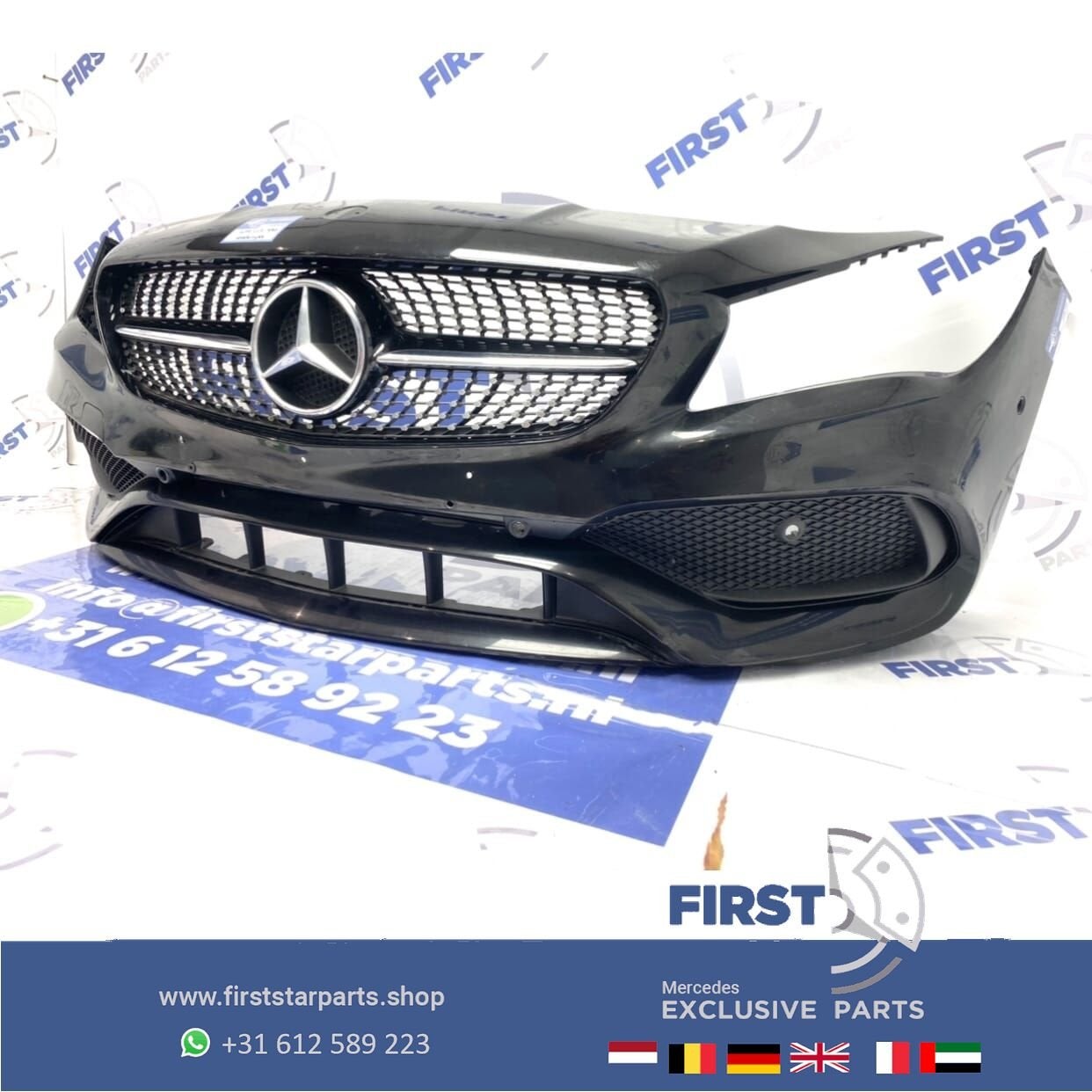 W117 CLA AMG Voorbumper 2018 Facelift Mercedes 2013-2018 zwa, Utilisé, -, Avant, -
