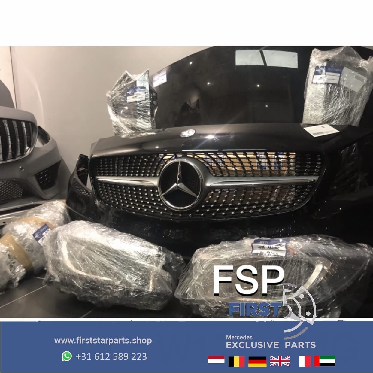 W176 FACELIFT AMG VOORKOP ZWART A KLASSE COMPLEET FRONT 2012, Utilisé, -, Avant, -
