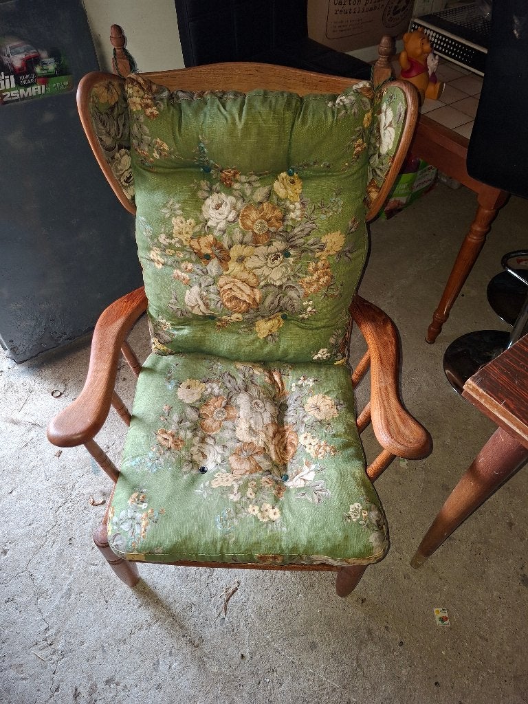 Fauteuil, Enlèvement, Utilisé, Bois