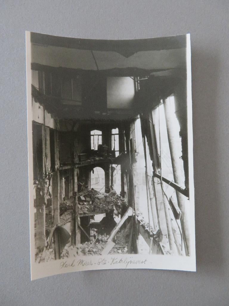 1944 WO2 V-Bom inslag Agence Maritime Antwerpen, Ophalen of Verzenden, Overige soorten, Foto of Poster
