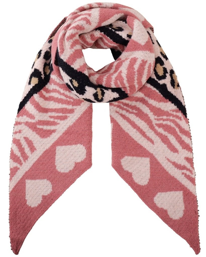 Écharpe d'hiver triangulaire imprimée panthère rose 180x75cm, Enlèvement ou Envoi, Neuf, Écharpe