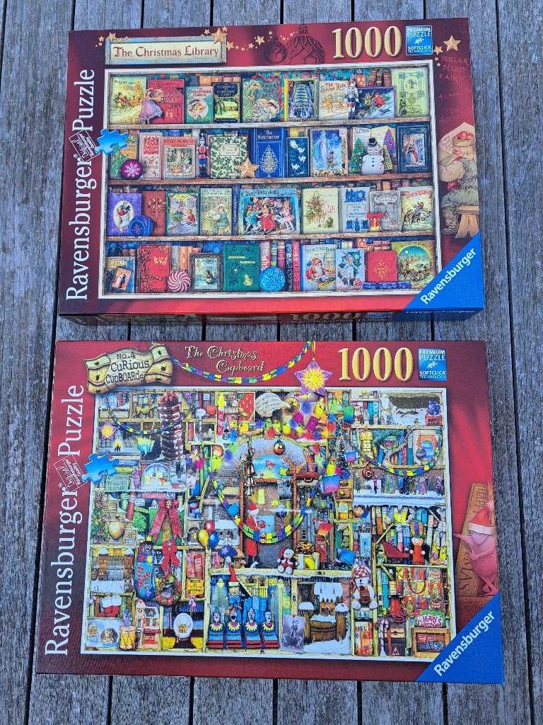2 Puzzels van Ravensburger ivm Kerst - 1000 stukjes, Ophalen of Verzenden, 500 t/m 1500 stukjes, Zo goed als nieuw, Legpuzzel
