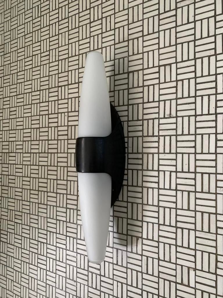 Applique vintage Niko Bo lampe murale opaline et bakelite, Ophalen of Verzenden, Zo goed als nieuw