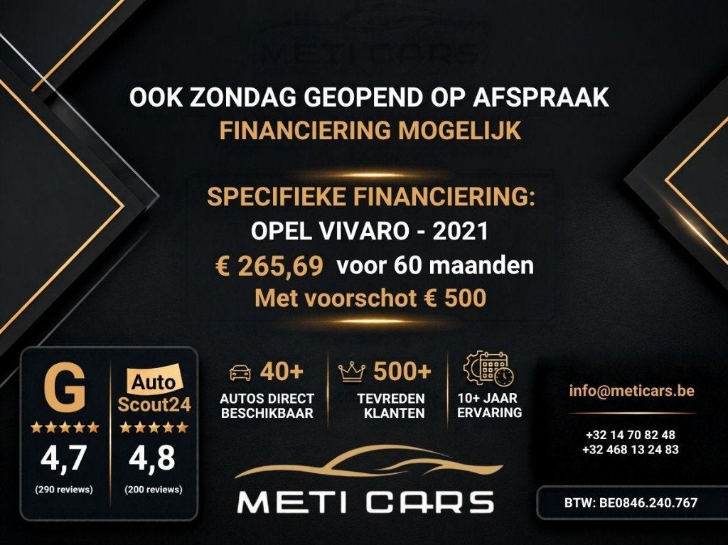 Opel Vivaro 2.0 TD S/S | 360 | Sensor | ACC | Carplay | ..., Auto's, Monovolume, Vivaro, 4 cilinders, Leder en Stof