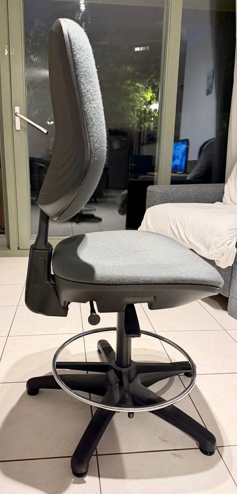 Adjustable office chair, comfortable, functional, grey/black, Maison & Meubles, Chaises de bureau, Gris, Comme neuf, Enlèvement