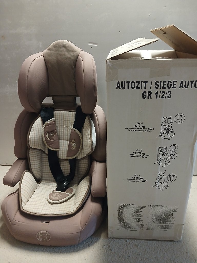 Autostoel / meegroeistoel, Enfants & Bébés, Sièges auto, Comme neuf, Autres marques, 0 à 18 kg, Ceinture de sécurité, Dossier amovible