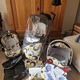 Ensemble 3-en-1 Chicco : landau, maxi-cosi, poussette, Enfants & Bébés, Autres marques, Avec nacelle, Enlèvement, Utilisé