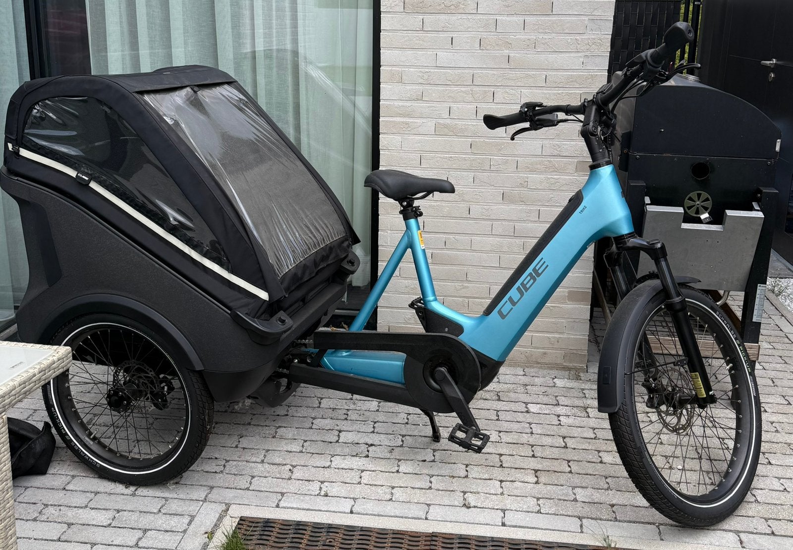 Cube Trike Family Hybrid 750W U24 E, Fietsen en Brommers, Elektrisch, Zo goed als nieuw, 2 kinderen, Schijfrem