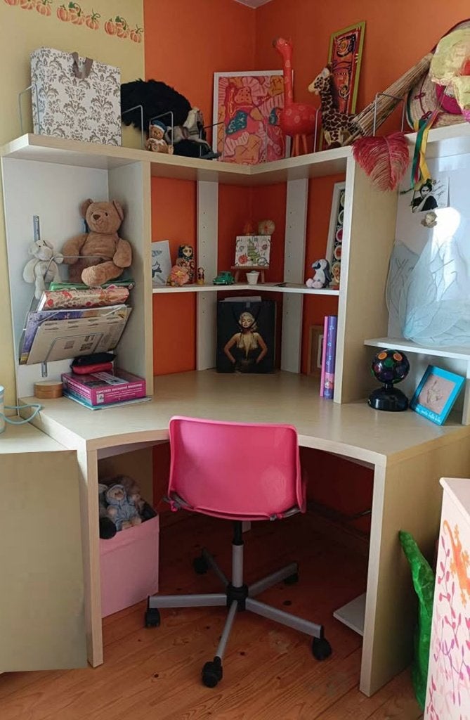 Ikea groot hoekbureau + bureaustoel, Huis en Inrichting, Ophalen, Demontabel, Gebruikt, 120 cm