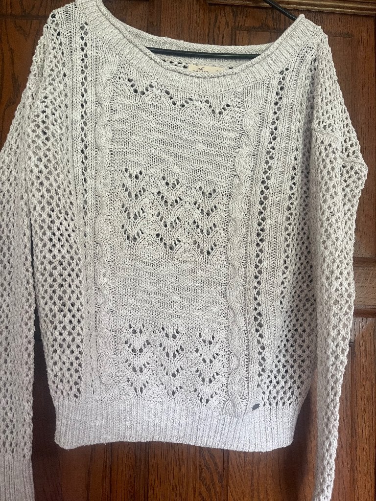 Hollister truitje gehaakt, Beige, Ophalen of Verzenden, Zo goed als nieuw, Maat 36 (S)