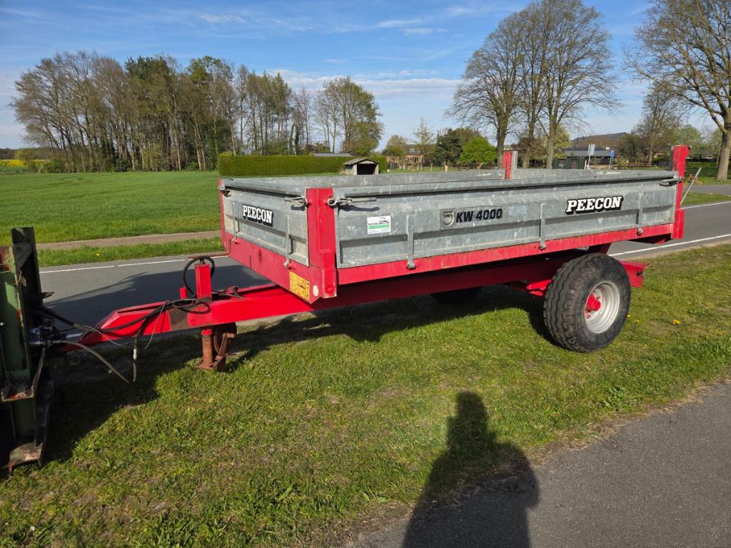 Peecon KW4000 kipper, olie geremd, bj 2010, kipkar kipwagen, Articles professionnels, Agriculture | Pièces | Pneus, Jantes & Essieux