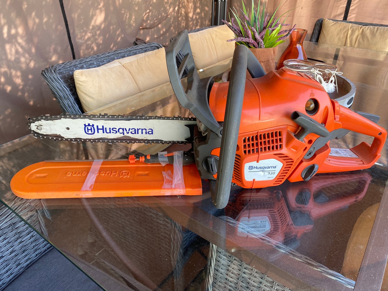 Boomzaag husqavarna type 135 ,  36 cm zaagblad, Jardin & Terrasse, Outils à main, Enlèvement, Comme neuf