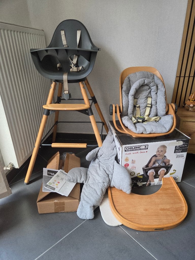 Childhome evolu eetstoel, Kinderen en Baby's, Ophalen, Gebruikt, Meegroeistoel, Aanschuifbaar