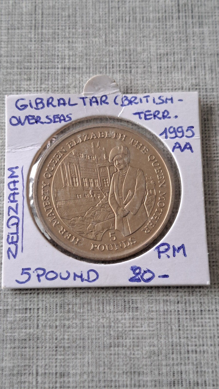 Gibraltar (brit.overseas ter.) 5 pound 1995 AA P.M SCHAARS, Ophalen of Verzenden