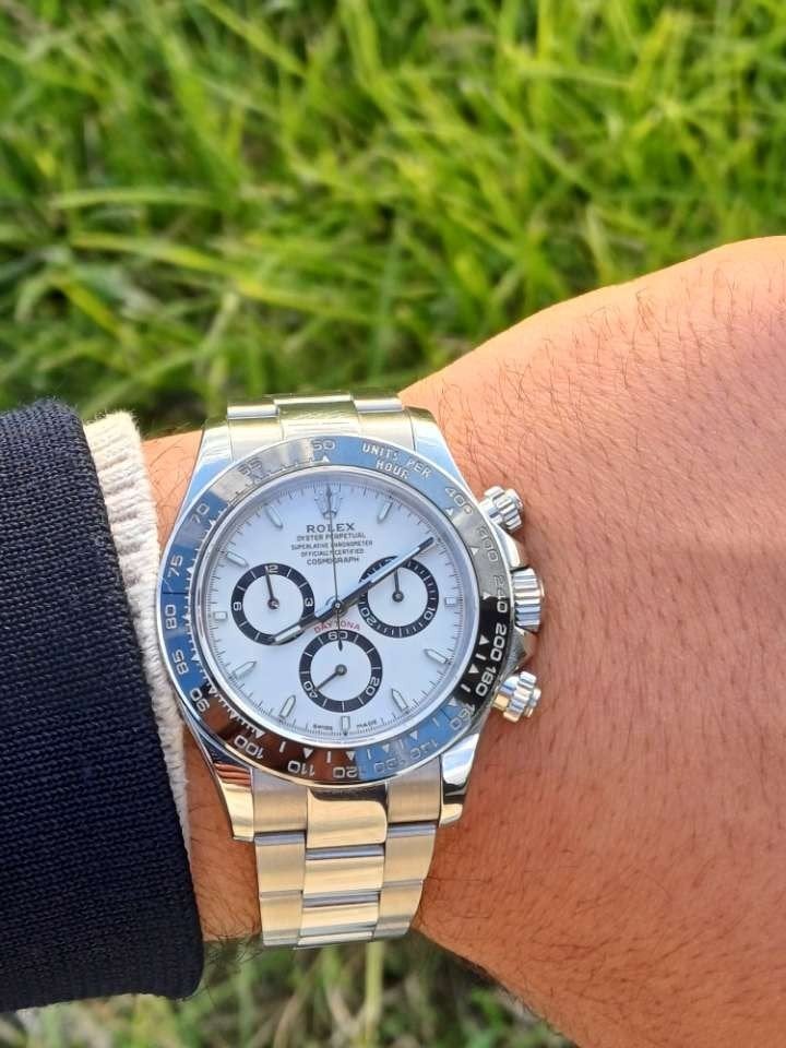 Rolex daytona panda, Handtassen en Accessoires, Horloges | Heren, Staal, Polshorloge, Nieuw, Ophalen of Verzenden