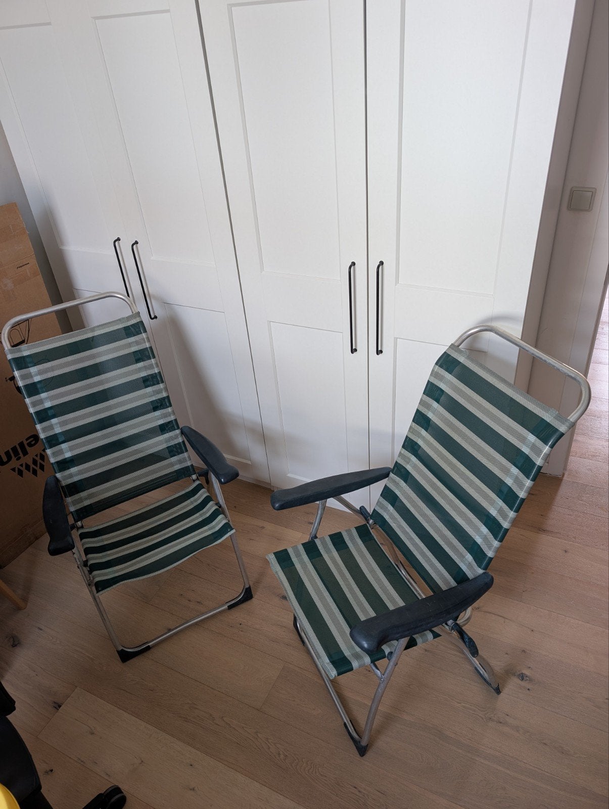 Set van 2 tuinstoelen - ligstoelen, Tuin en Terras, Ophalen
