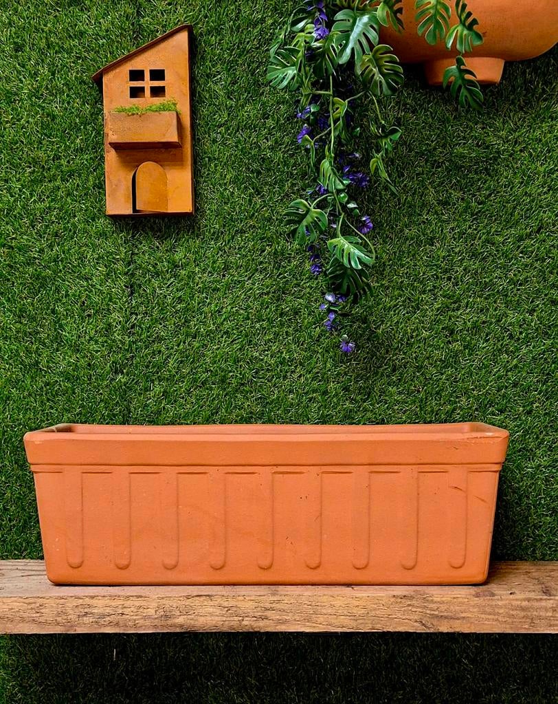 Italiaanse rechthoekige terracotta bloempotten 50 cm, Tuin en Terras, Bloembakken en Plantenbakken, Ophalen