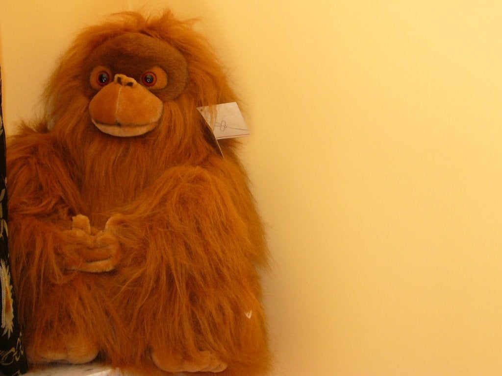 Nieuwe pluche aap orang oetan van 40 cm hoogte, Nieuw, Ophalen of Verzenden, Met label, Middelgroot (20 tot 80 cm)