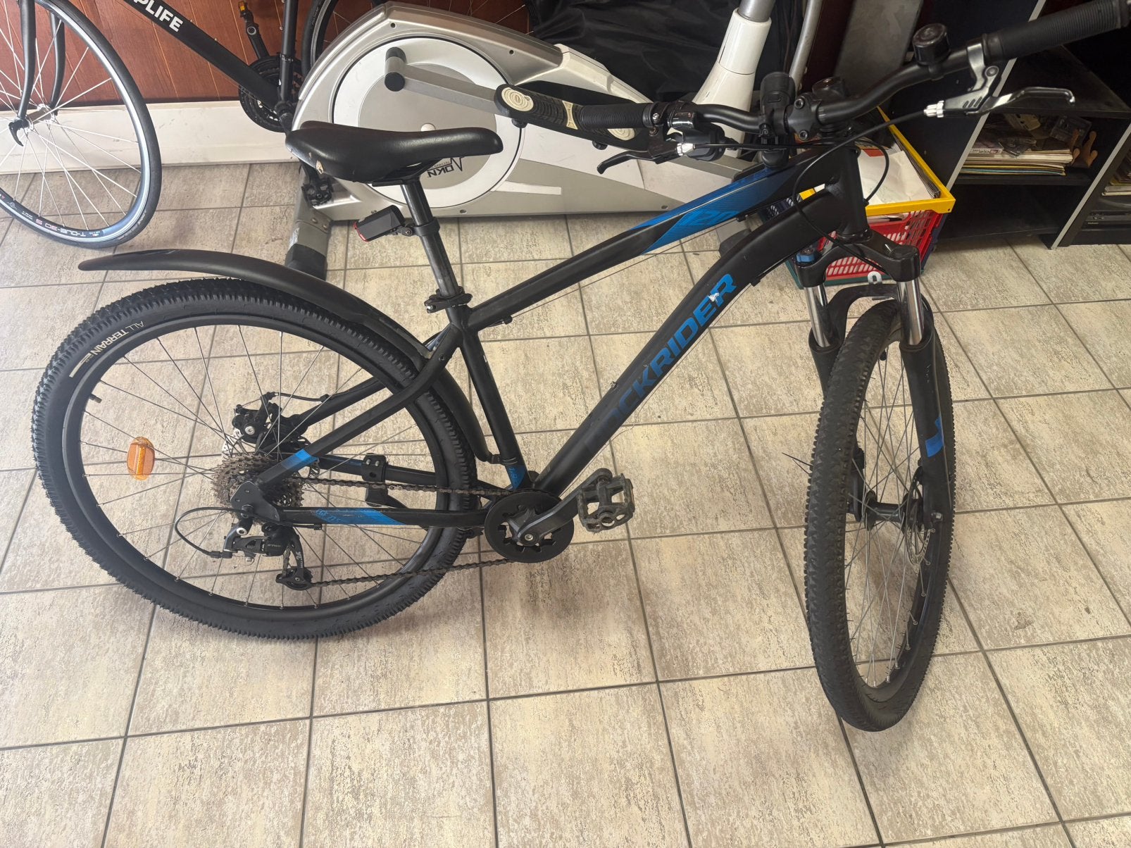 Vélo de montagne Rockrider ST 120- noir/bleu, Enlèvement ou Envoi, Comme neuf, Hommes