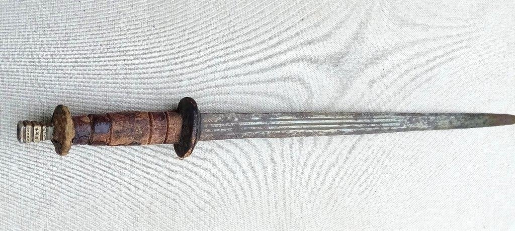 Afrikaanse dolk of kortzwaard ca 1900, Enlèvement ou Envoi, Armée de terre, Couteau ou Poignard