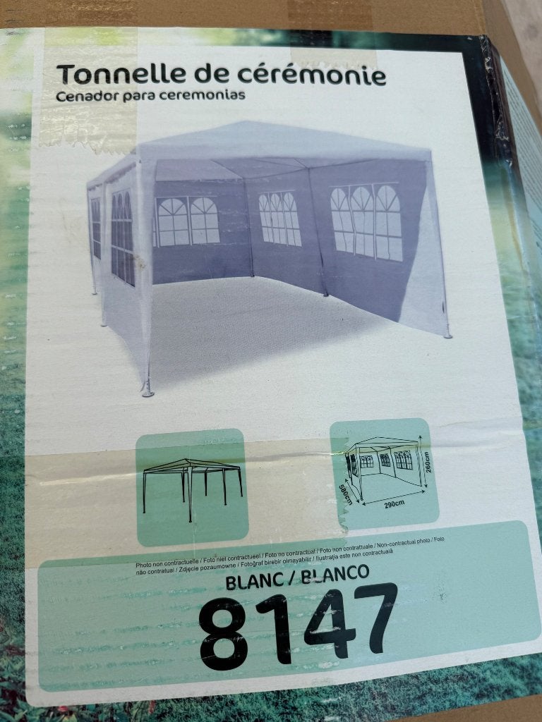 Tonnelle de cérémonie de 3M X 6 M, Jardin & Terrasse, Tonnelles, Comme neuf, 5 à 8 mètres, Moins de 4 mètres, Pliable, Enlèvement