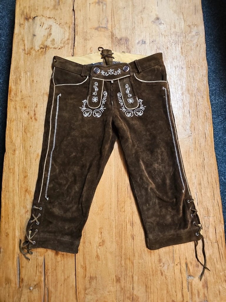 Lederhosen universeel maat M, Enlèvement ou Envoi, Oktoberzauber, Comme neuf, Brun