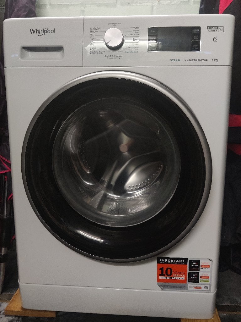 Wasmachine Whirlpool als nieuw, Elektronische apparatuur, Wasmachines, Ophalen, Handwasprogramma, Zo goed als nieuw, Voorlader