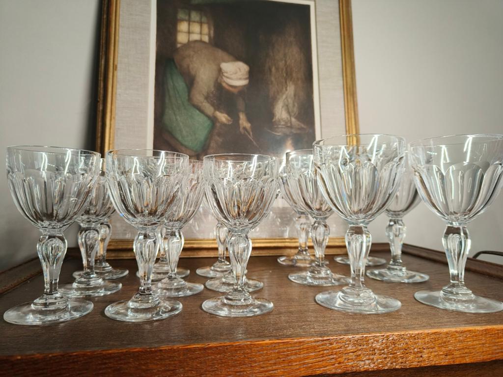 Val Saint Lambert Paul Premier — 15 verres en cristal, Enlèvement