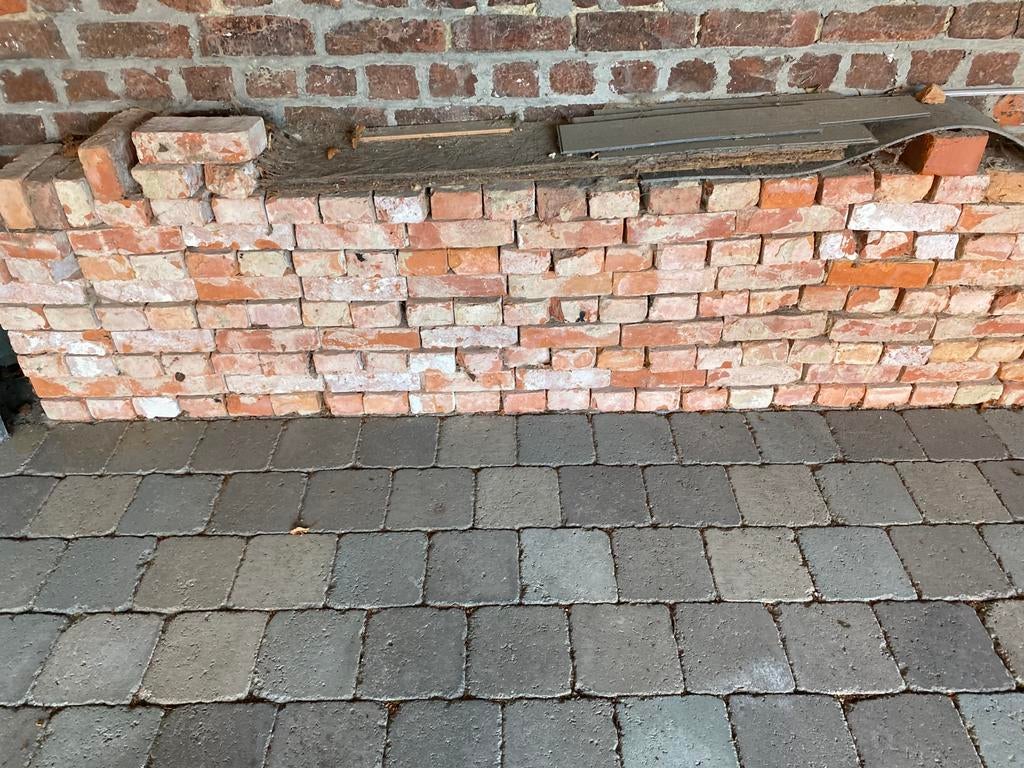 Gekuiste bakstenen, Ophalen, Gebruikt, Bakstenen