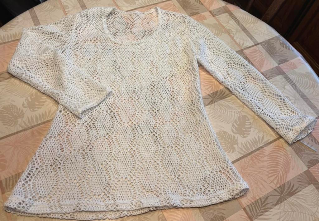 Magnifique chemisier blanc M/L, Enlèvement ou Envoi, Comme neuf, Blanc
