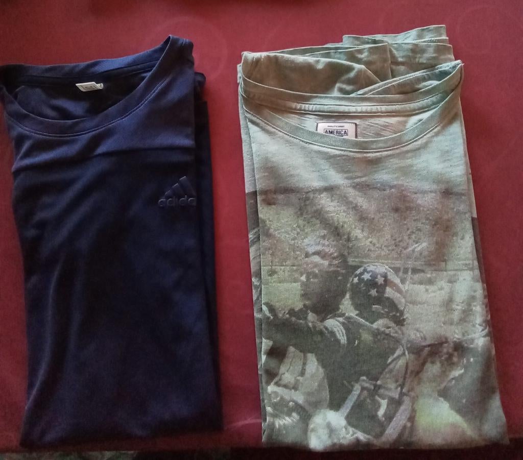 T-shirt heren Adidas en America Today maat S, Kleding | Heren, T-shirts, Ophalen of Verzenden, Zo goed als nieuw, Maat 46 (S) of kleiner