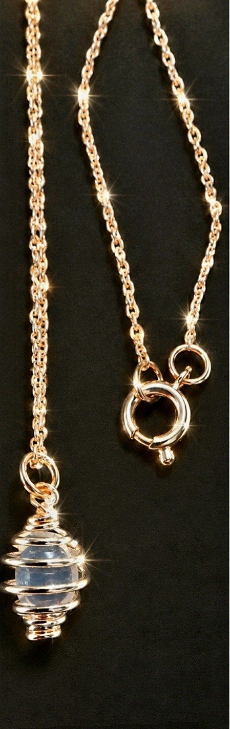 CHAÎNE AVEC PENDENTIF EN SPIRALE, Enlèvement ou Envoi, Neuf, Argent, Avec pierre précieuse