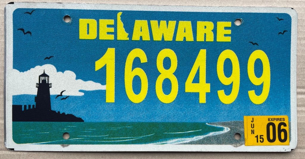 Nummerplaat USA DELAWARE SPECIAL plaque immatriculation, Verzamelen, Ophalen of Verzenden, Zo goed als nieuw