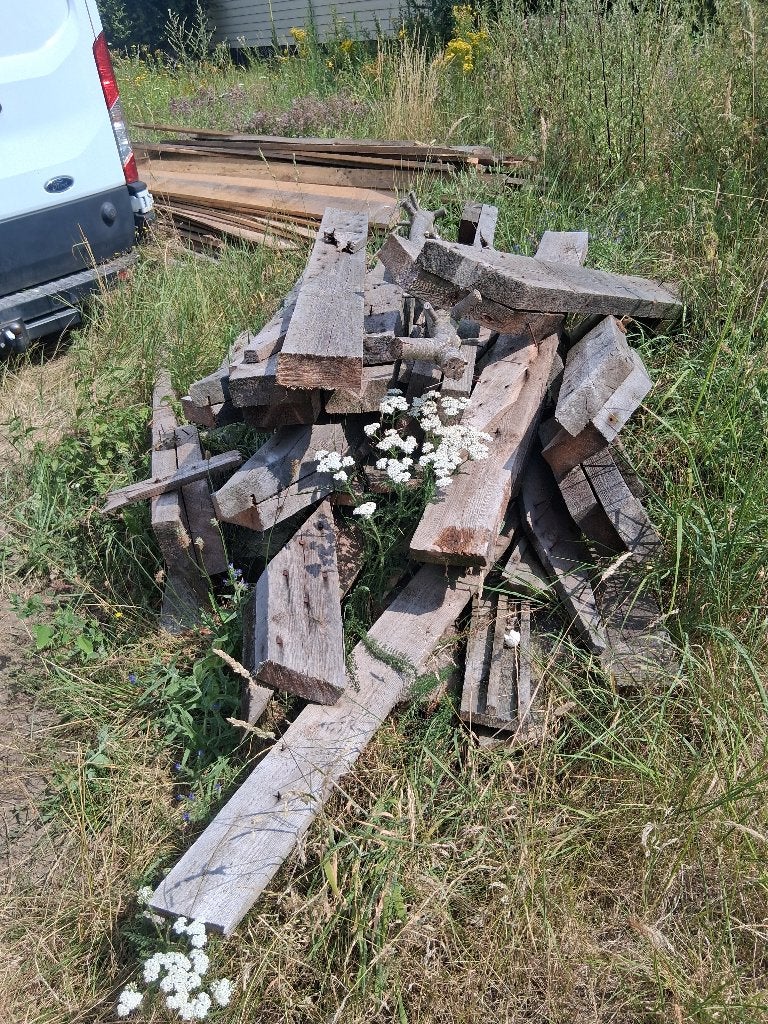 Brandhout   dikke balken +-2 kubemeter, Minder dan 3 m³, Ophalen, Overige houtsoorten, Blokken