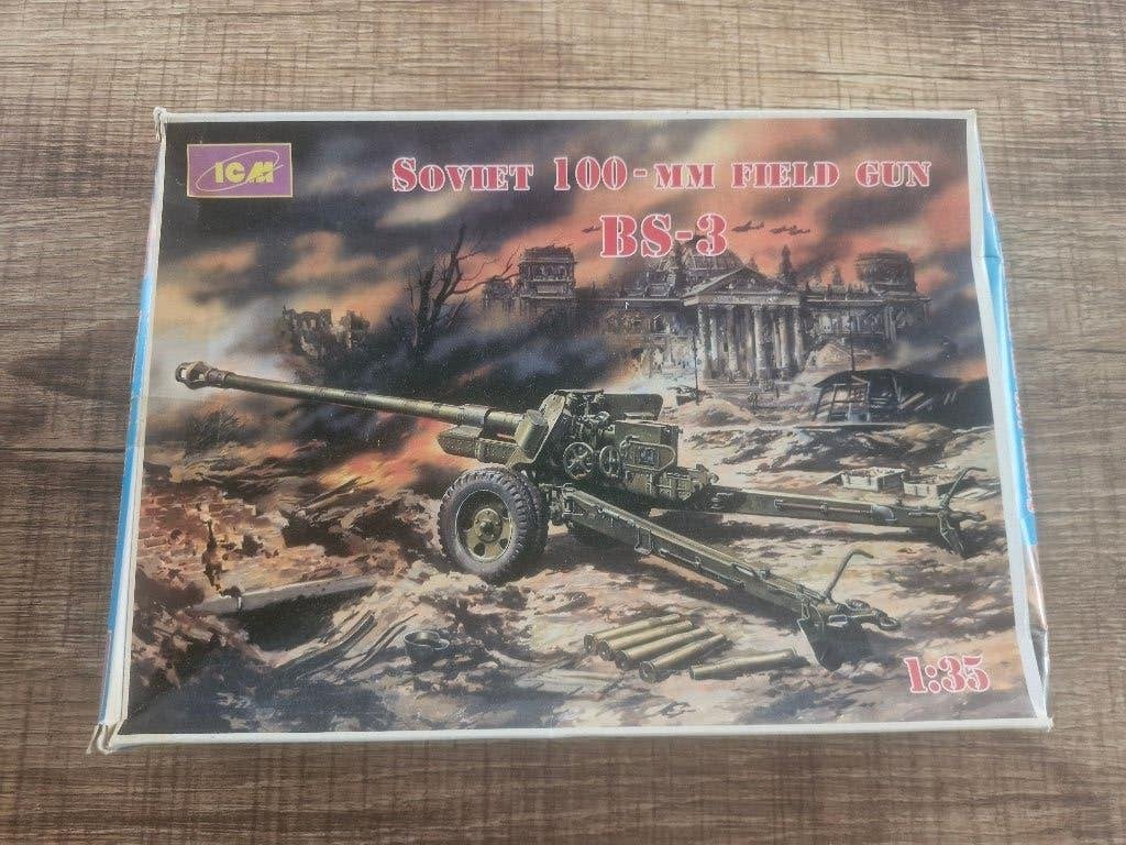 ICM 1/35 Soviet 100mm Field Gun BS-3, Hobby & Loisirs créatifs, Modélisme | Voitures & Véhicules, Neuf, Autres marques, Enlèvement ou Envoi