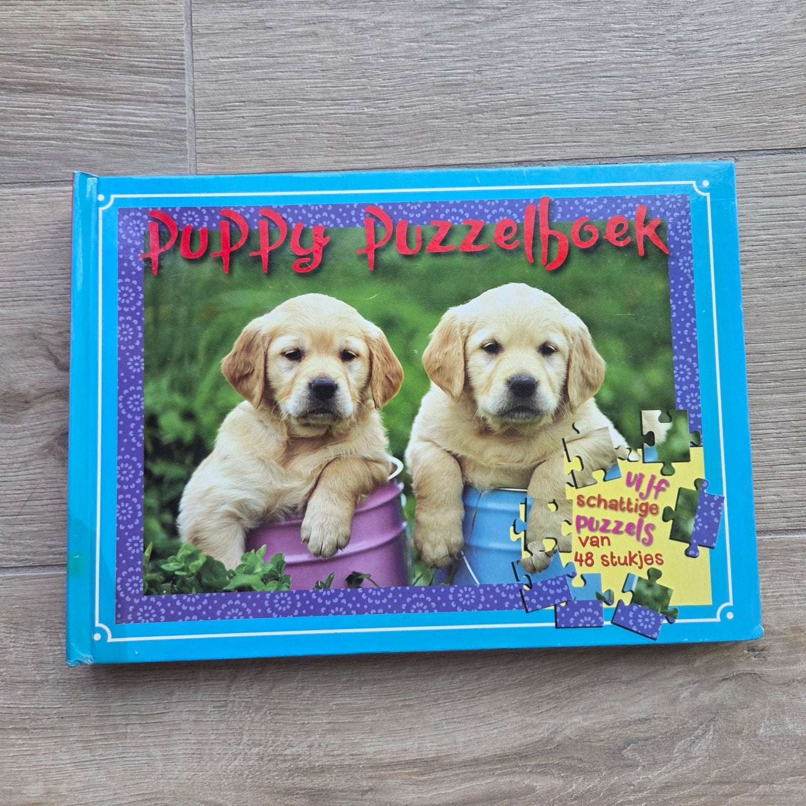 Puzzelboek Puppies – 5 Puzzels van 48 stukjes, Enlèvement ou Envoi, 10 à 50 pièces, Utilisé