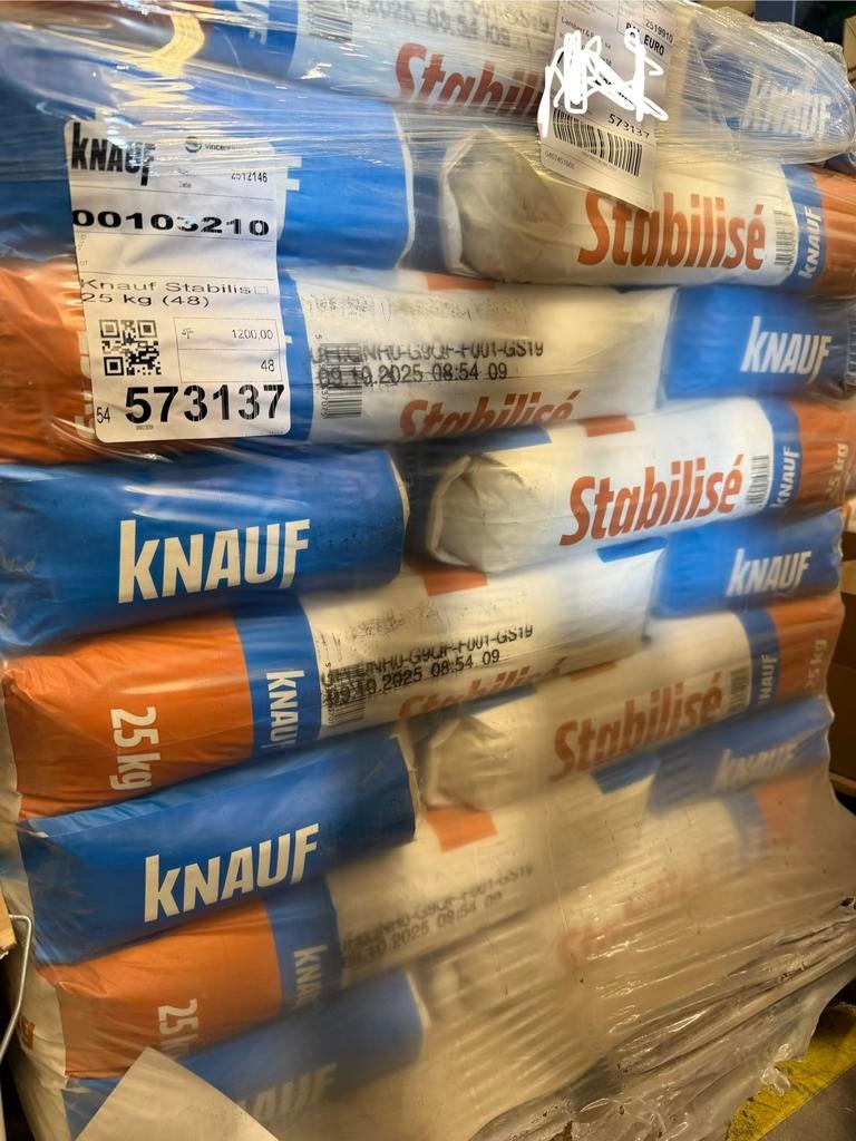 Stabilisé Knauf 25kg (96 sacs), Ophalen, Nieuw