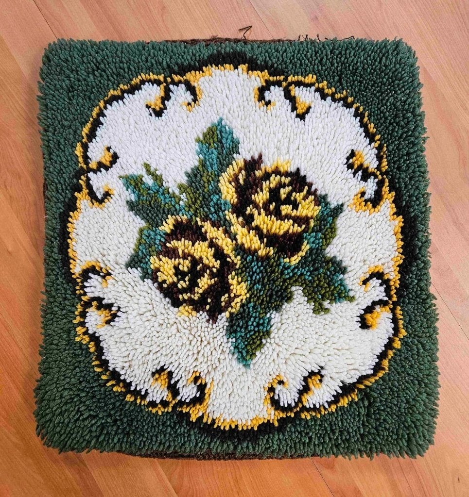 Smyrna kussentje 40/37 cm, Ophalen of Verzenden, Zo goed als nieuw, Geel