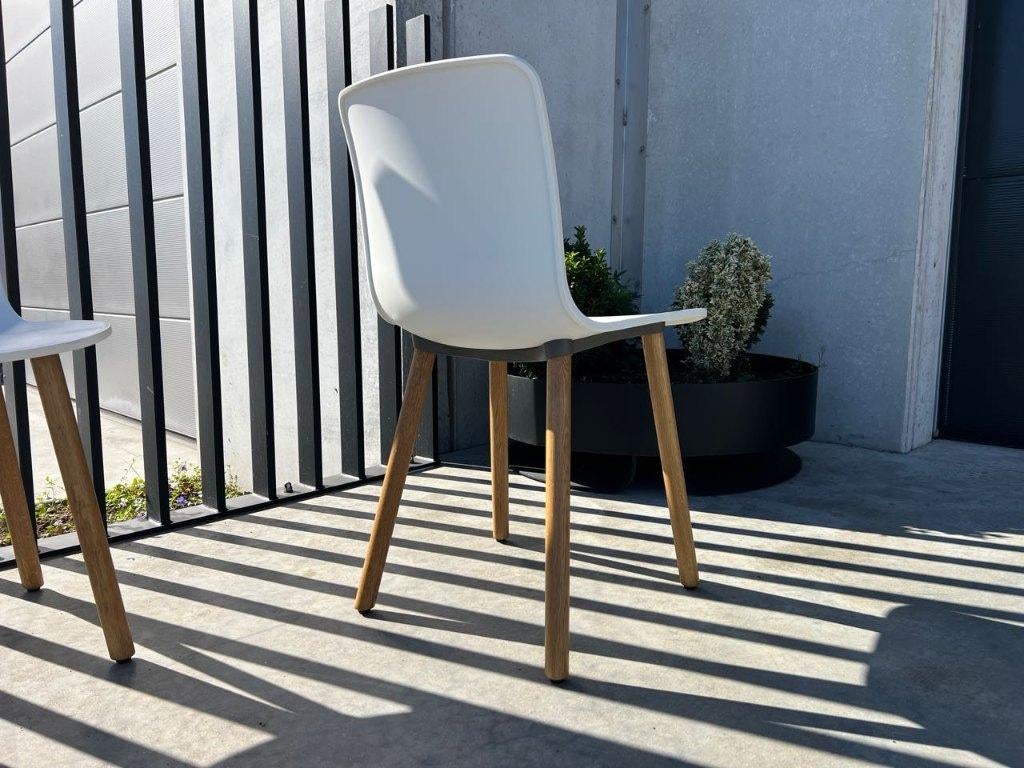 Vitra Hal wood stoelen, 32x, Hout, Verzenden, Wit, Design