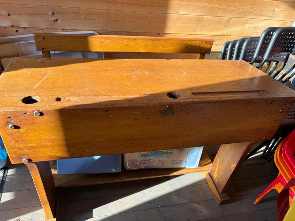 Houten schoolbank, Doe-het-zelf en Bouw, Ophalen, Gebruikt