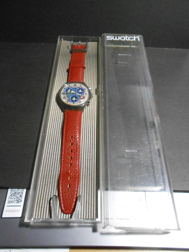 CHRONOGRAPHE   SWATCH   ATZ ECO avec boîte, Enlèvement ou Envoi, Comme neuf, Montre-bracelet, Swatch