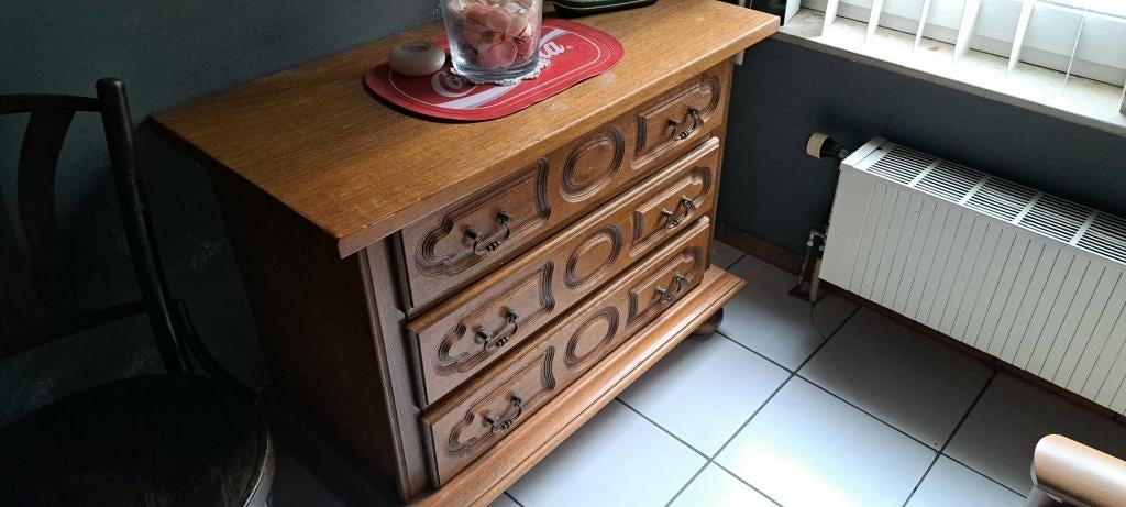 commode + spiegel, Huis en Inrichting, Kasten | Ladekasten, Ophalen, Gebruikt