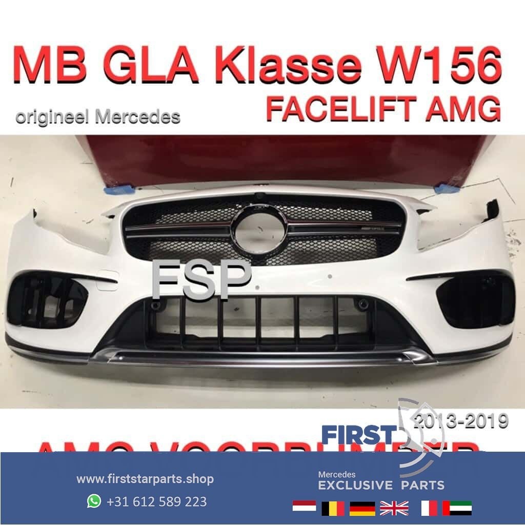 W156 GLA Facelift 45 AMG Voorbumper wit zwart grijs GLA45 BU, Gebruikt, -, Voor, Ophalen of Verzenden